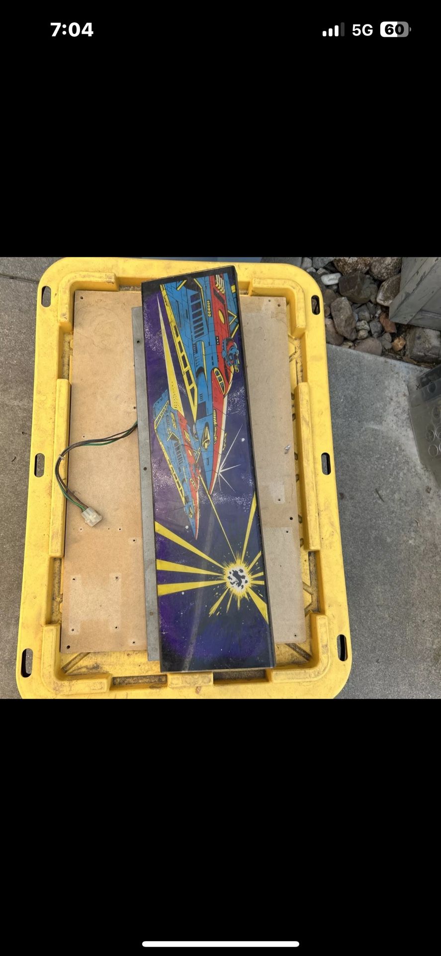 Original omega race marquee light assembly ARCADE video GAME PART if-f