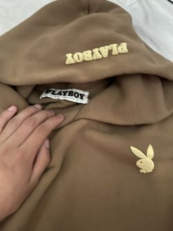 a playboy hoodie for all my playboys: brown size XL puff print Negotiable
