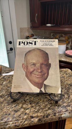 Vintage Saturday Evening Post Cover of Ike
