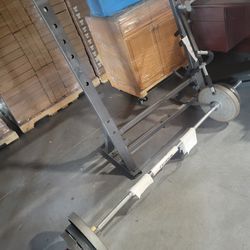 Bench Press with Olympic Bar + weight plates $250 - Obo