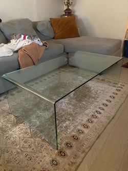 Glass Waterfall Coffee Table