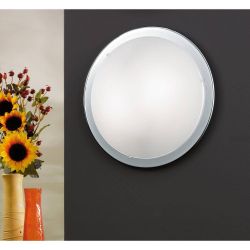 Planet 11.375 in. 1-Light White Semi-Flush Mount