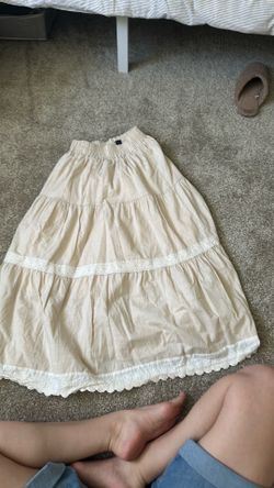 Beige Long Skirt – Size Small
