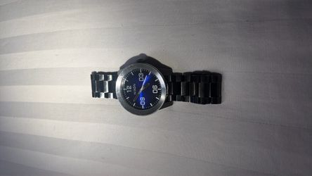 Nixon Men's Watch Blue Dial Silver Band