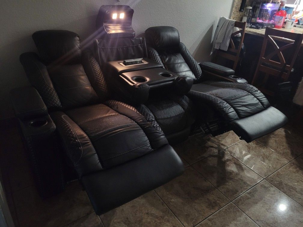Entertainment Reclining Sofa " Working As Is "