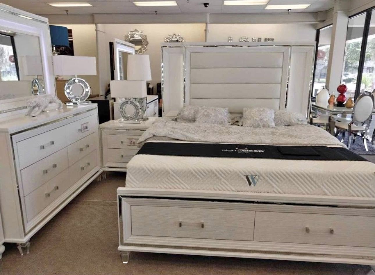 New 4pc Bedroom Set In Box $39 Down Buy Now Pay Later