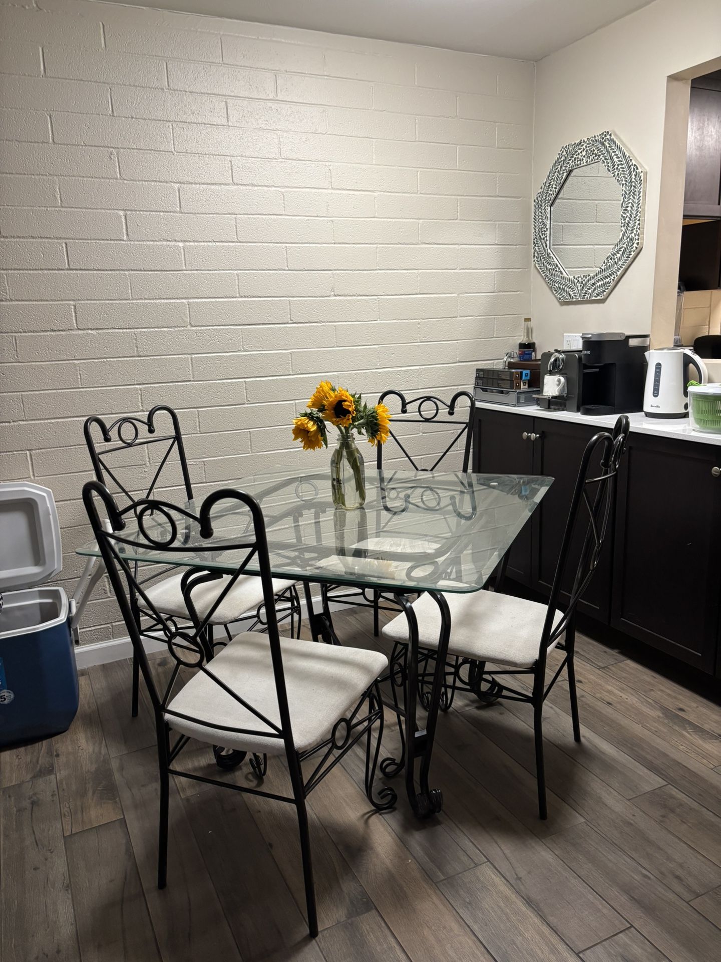 Glass Dining Table Set
