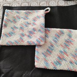 Easter Potholders. Large Double Thick Cotton. Price For Both