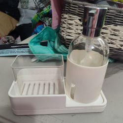 Soap dispenser with caddy from target $8