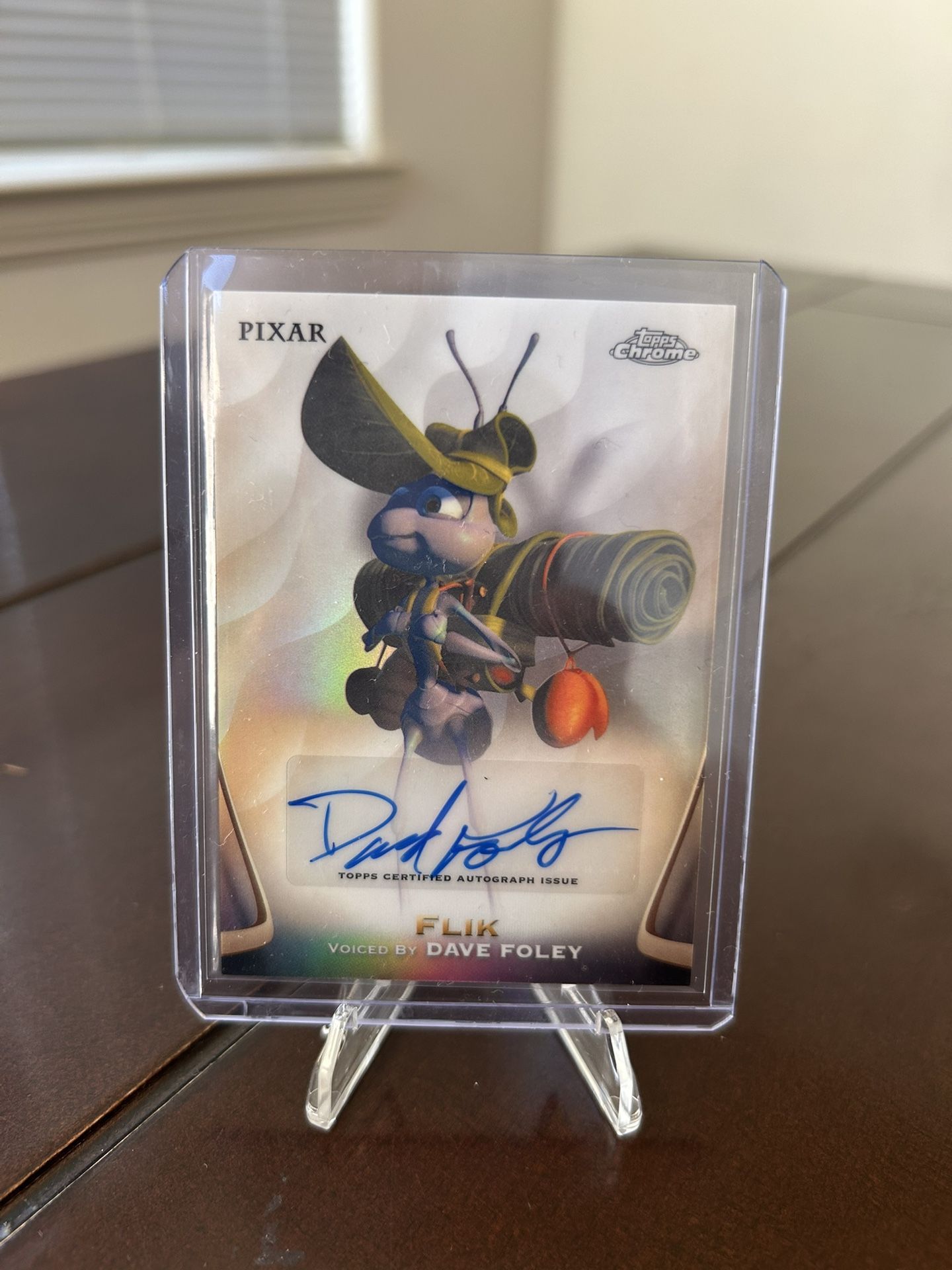 Topps Chrome 2025 Disney Flik David Foley Authentic autographed 