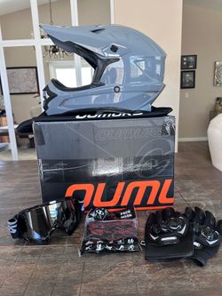 BRAND NEW OUMURS Motocross Helmet Set - Helmet, Goggles, Gloves & Mask - $70 OBO
