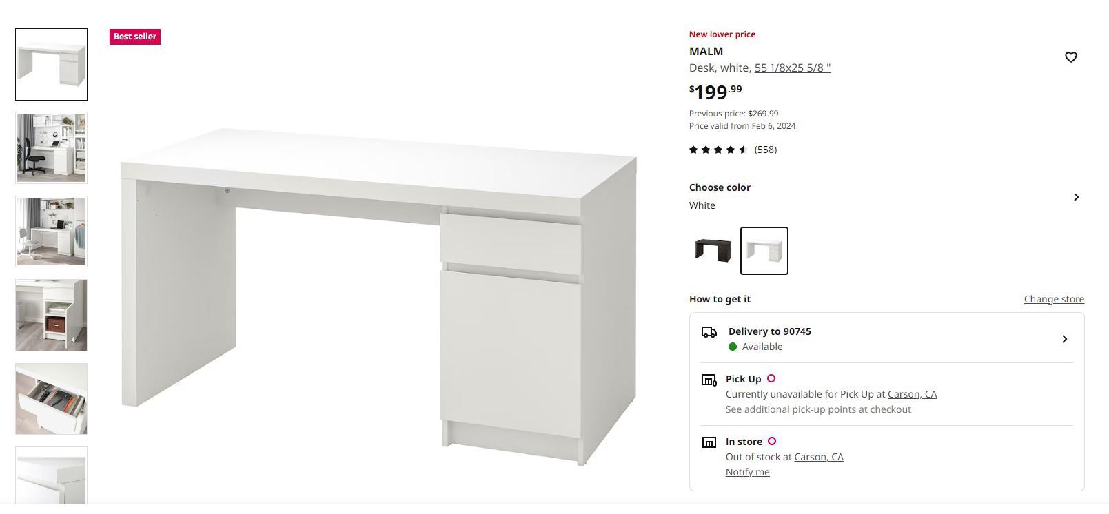 Ikea Malm Desk - Item # 602.141.59. Brand New In Box