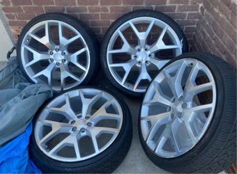 26 Inch Rims Painted Red