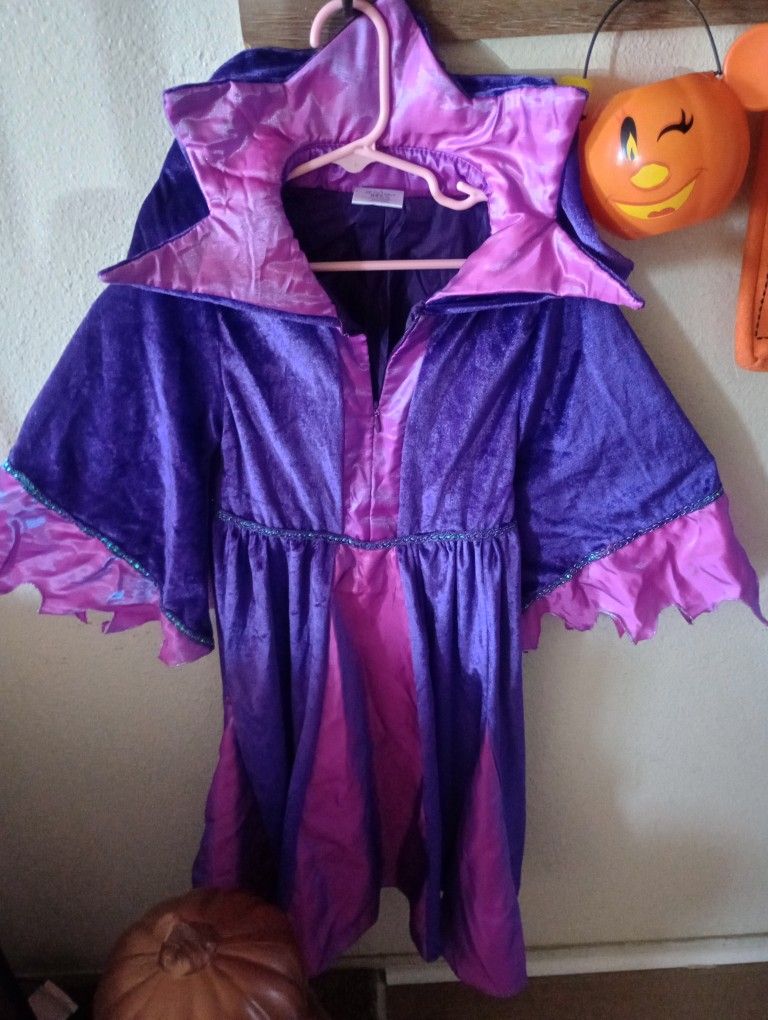 Disney Store Maleficent Costume Dress Size 4 Kids