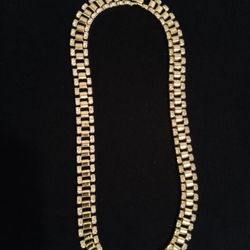 Solid Gold Chain With Moissanite Diamonds