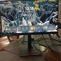 Black Lenovo G-sync Monitor 24.5” with stand full bundle