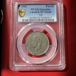 🌴 1941 Fiji Florin Silver