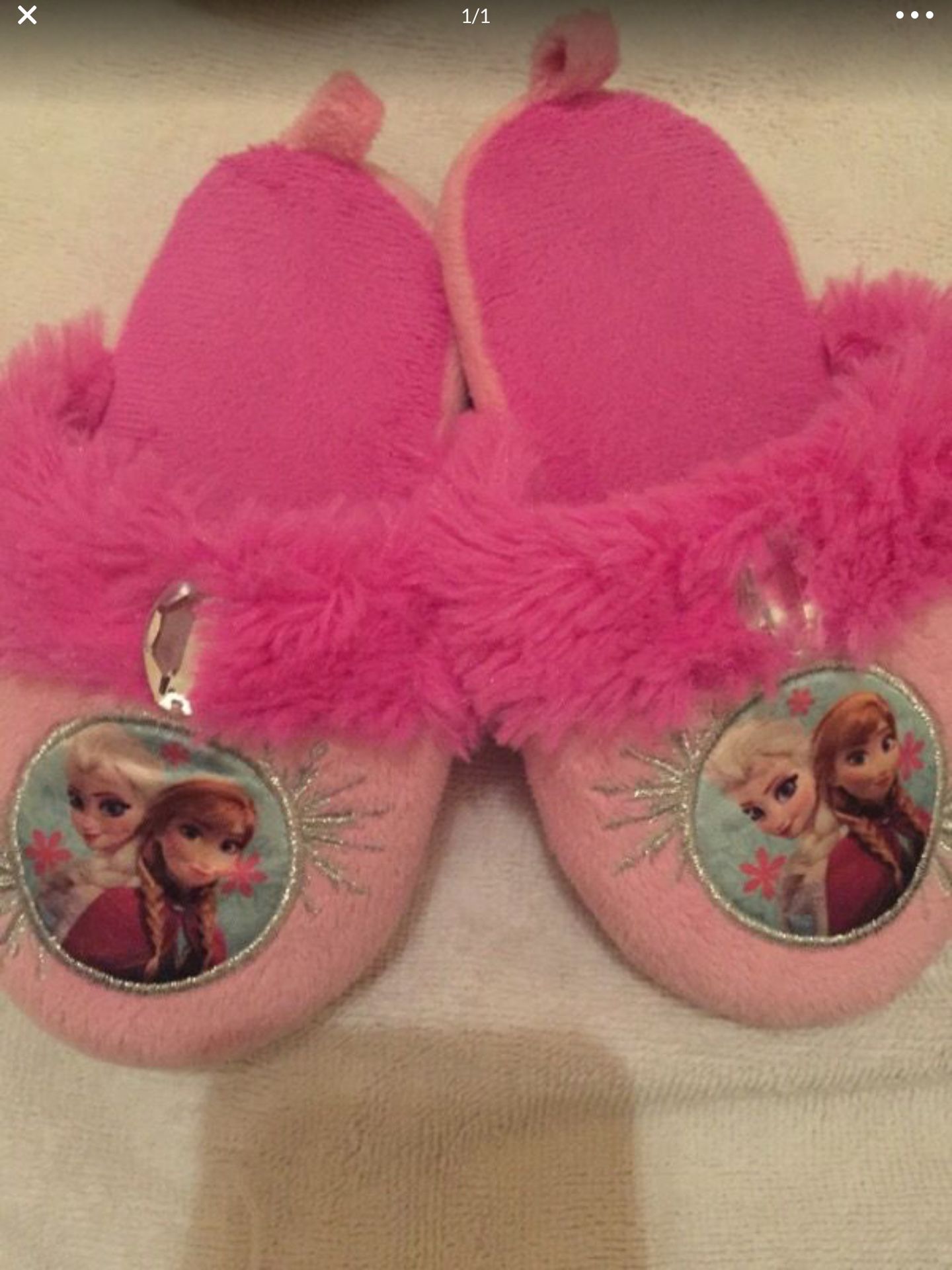 Disney frozen Anna and Elsa slippers pink
