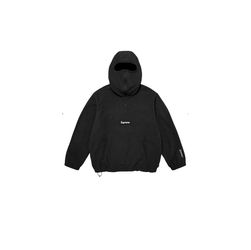 Supreme Polartec Face Mask Half Zip Hooded Sweatshirt 'Black'