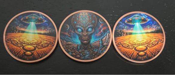 Alien 1 oz copper round coin