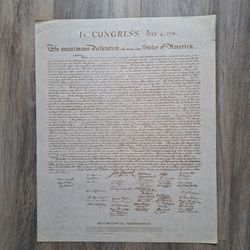 Vintage Print (Declaration Of Independence) from National Archives - Read Details! 