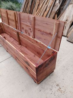 Handmade Cedar Wood Storage Bench Chest