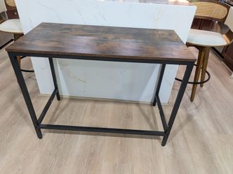Computer desk, 39.4 inches industrial writing desk, rustic brown and black