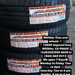 SET OF NEW TIRES195/55R16 ARROYO, INCLUDING MOUNTING AND BALANCING. ASK ME FOR ANY SIZE OR BRAND