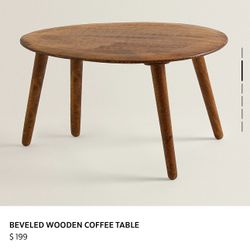BEVELED WOODEN COFFEE TABLE