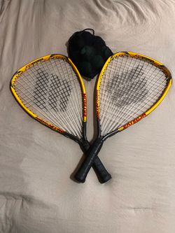 Ektelon Powerfan Nitro Racquetball Racquets – Pair + Balls