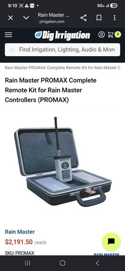Rain master promax , remote control, Landscaping