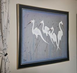 HUGE Vintage Painting 4ft x 5ft READ description