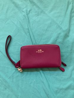Coach Leather Wristlet 