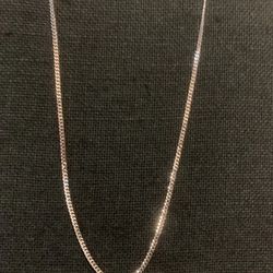Rhodium Plated 925 Sterling Silver Curb Chain 2.3mm 20 Inches Long 
