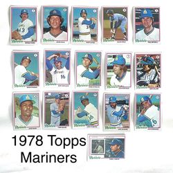 1978 Mariners Topps Baseball Cards