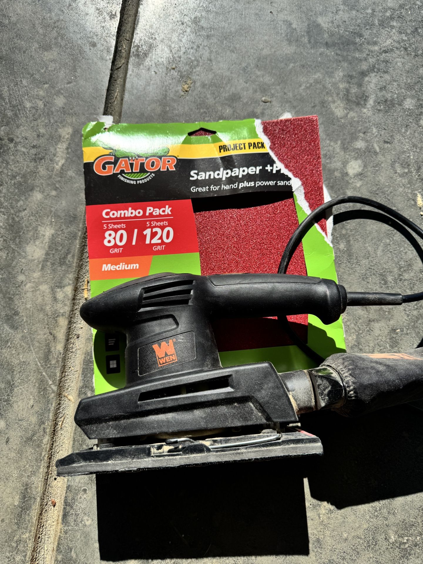 Wen 1/3 Sheet Sander With 10 piece Gator sandpapers