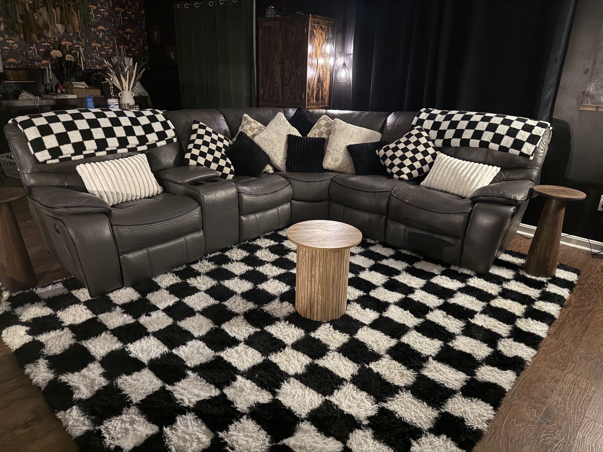 Grey Electrical Reclining Sectional 