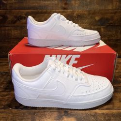 Women's Nike Court Vision Low Casual Shoes - Triple White - Size 6.5, 7, 7.5, 8, 8.5, 9, 11