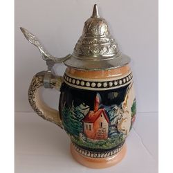 Germany lidded beer stein