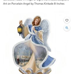Angel of Light Illuminated Sculpture Art on Porcelain Angel by Thom