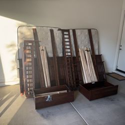 Full Sized Bunk Beds With Mattresses ( All Parts In Tact)