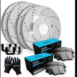 Audi A5 R1 Concepts Front Rear Brakes Rotors Ceramic Brake Pads For 2008-11