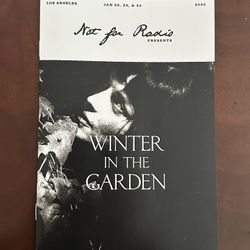 The Marias Not For Radio “Winter In The Garden” Tour Kings Theater Program Book