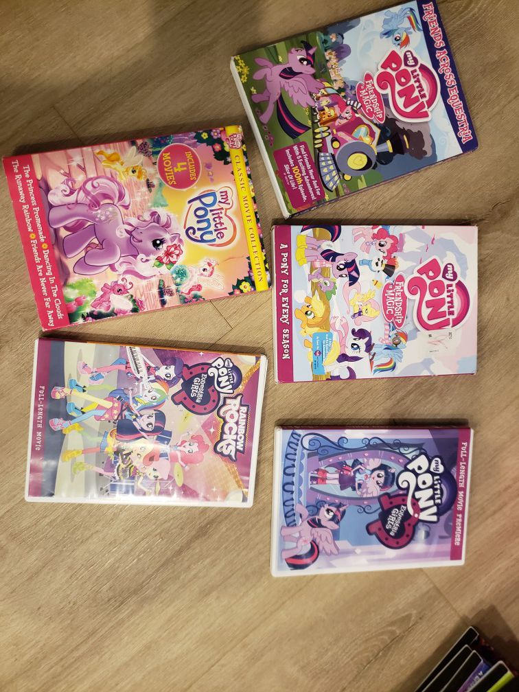 5 My Litte Pony DVD's