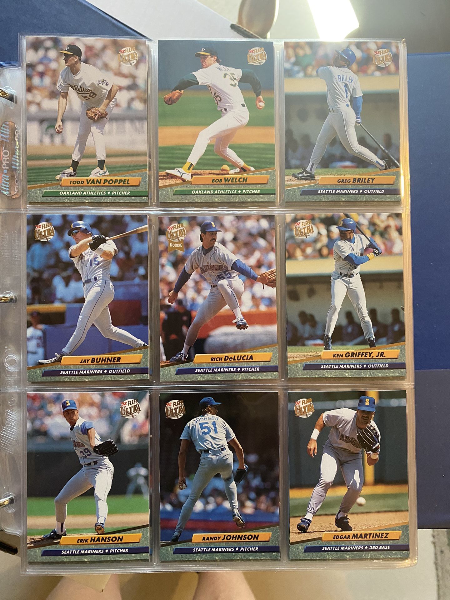 1992 Fleer Ultra Baseball Complete Set Series 1 & 2 #1-600 In Binder Mint Ryan Griffey