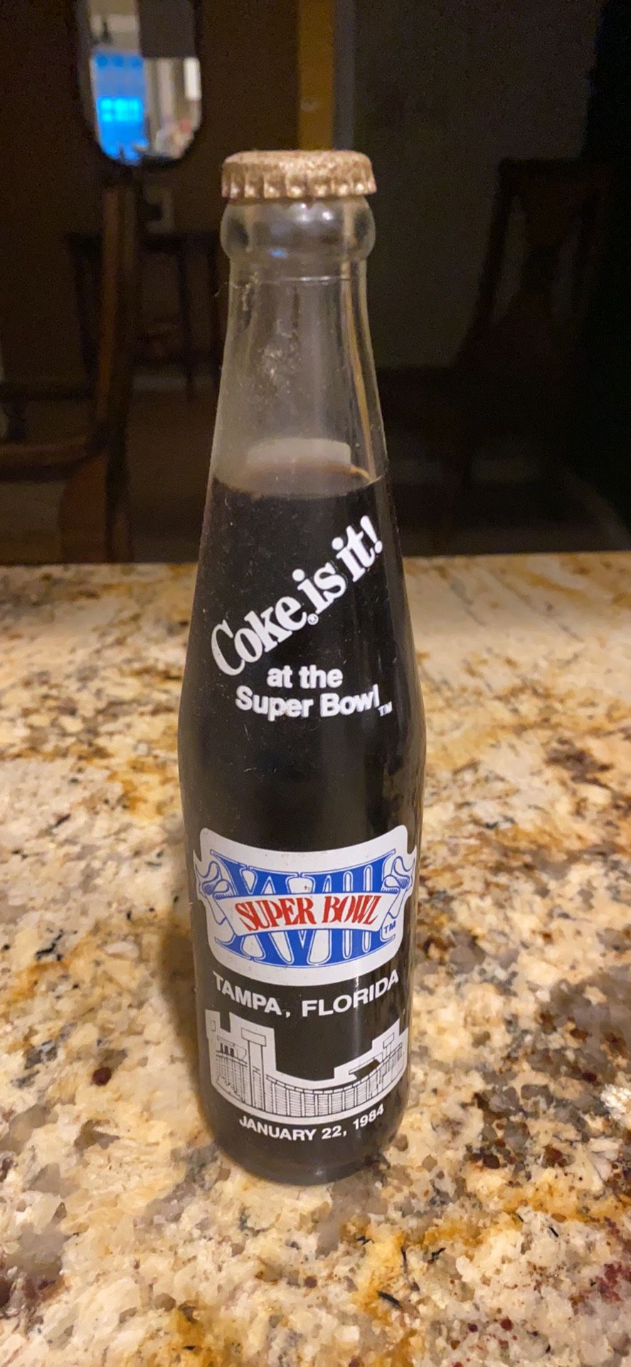 Vintage Coke Bottle 1984 Super Bowl
