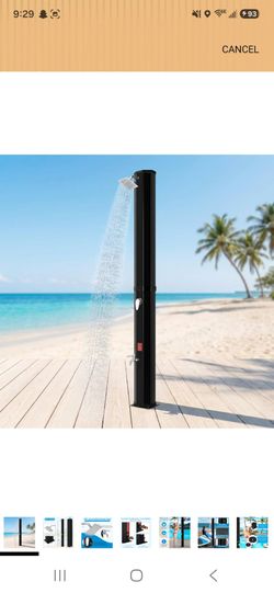 Outdoor Solar Heated Shower Tower