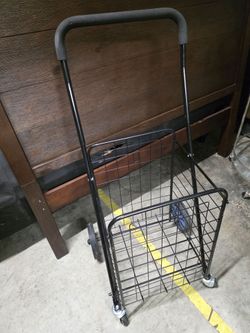 Black Folding Wire Shopping Cart