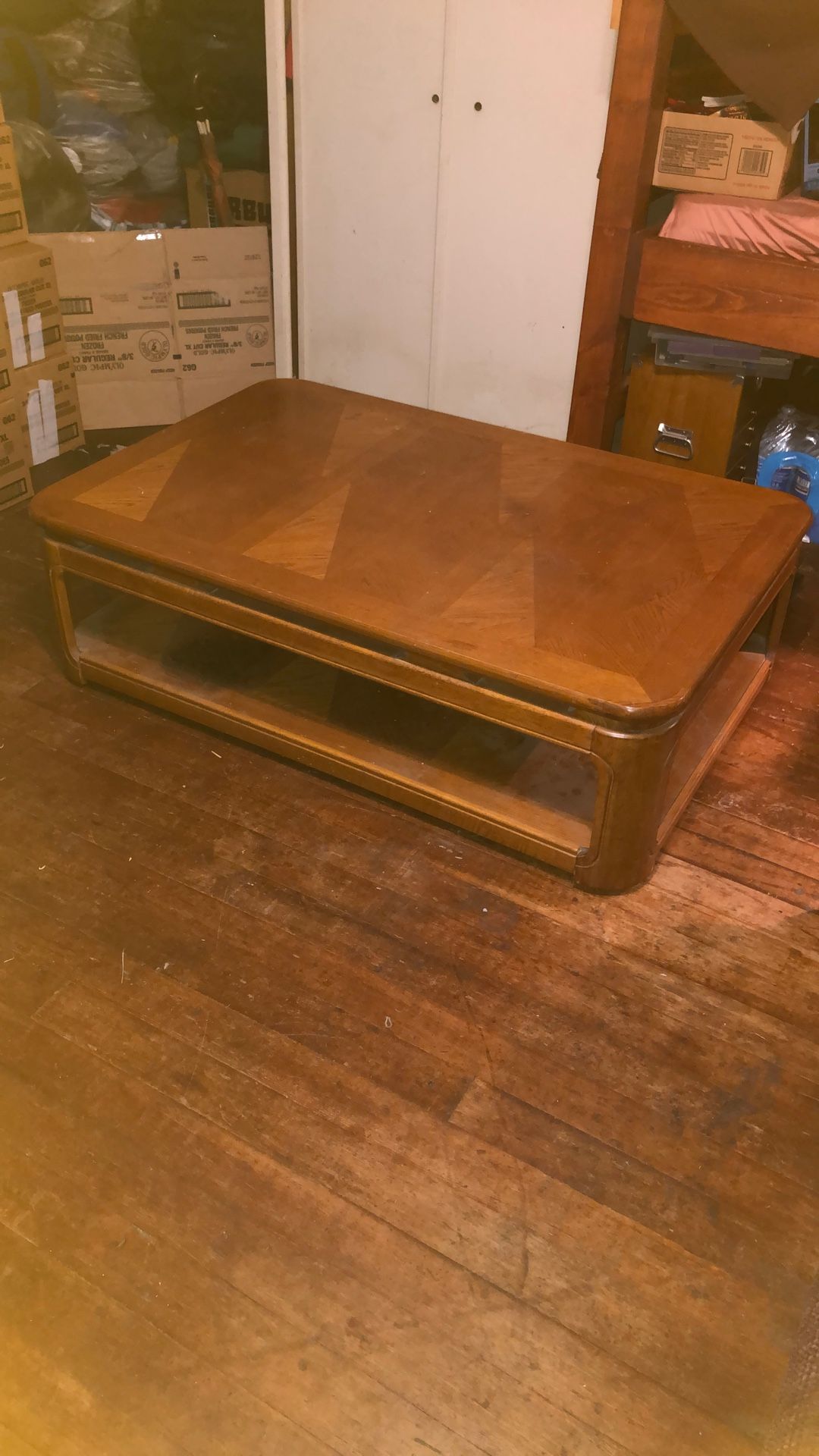 Wood Coffee Table And Two End Tables