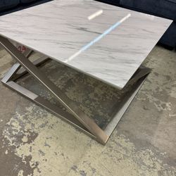 Two Piece Set: Cocktail And End Table. (Sold As A Set Only.)